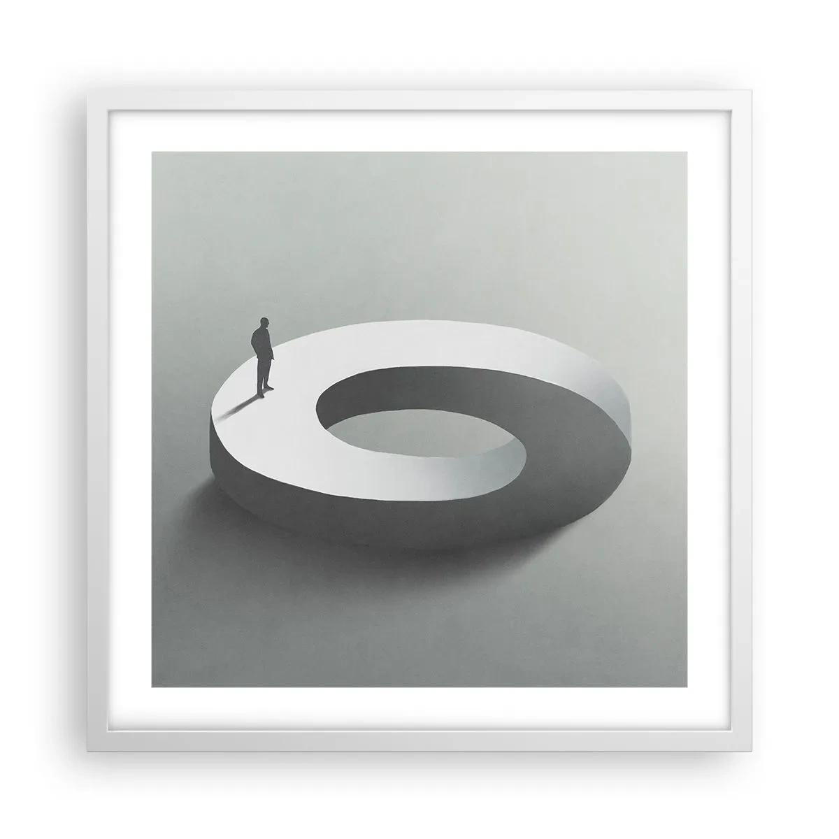 Poster in een witte lijst - En wees hier slim - 50x50 cm