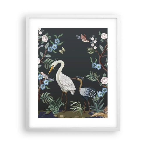 Poster in een witte lijst - Vogelparade - 40x50 cm