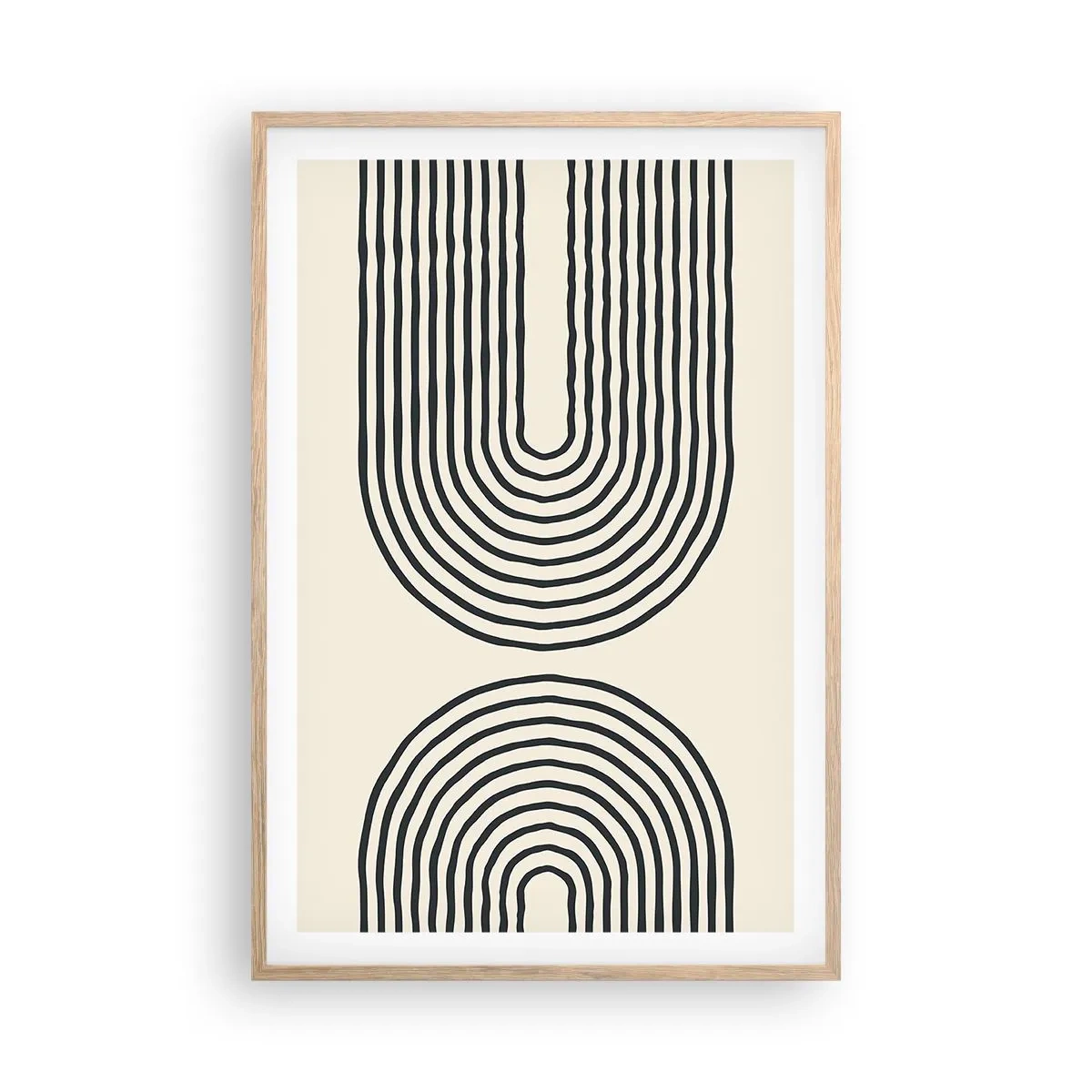 Een poster in een licht eiken lijst - In een ogenblik ... - 61x91 cm