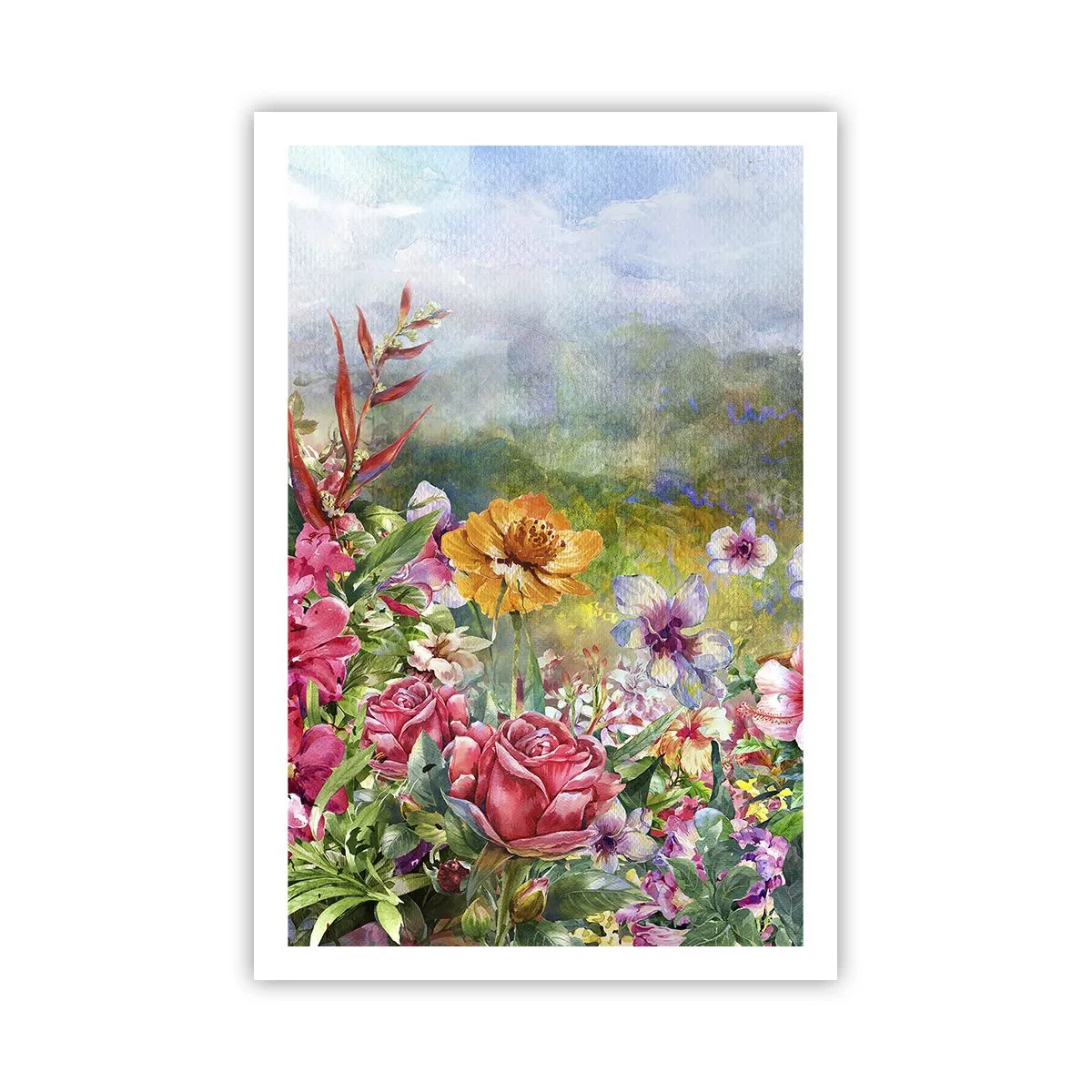 Poster - Een tuin die gek is geworden - 61x91 cm