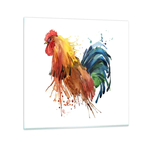 Schilderen op glas - Koninklijk gewaad, koninklijke trots - 30x30 cm
