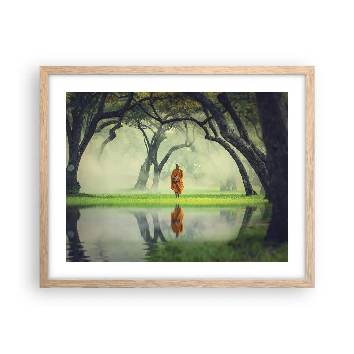 Een poster in een licht eiken lijst - Op weg naar verlichting - 50x40 cm