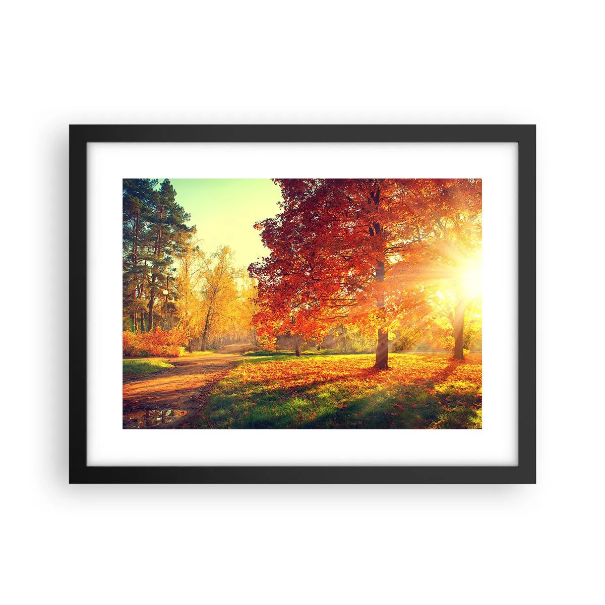Poster in een zwarte lijst - Rood is mooi - 40x30 cm