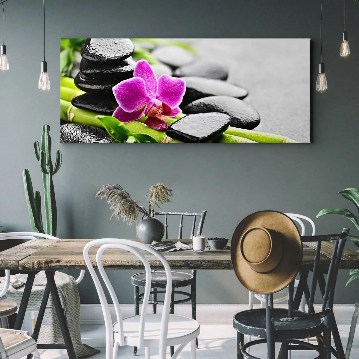 Schilderen op canvas - In een vrede evenwicht - 100x40 cm