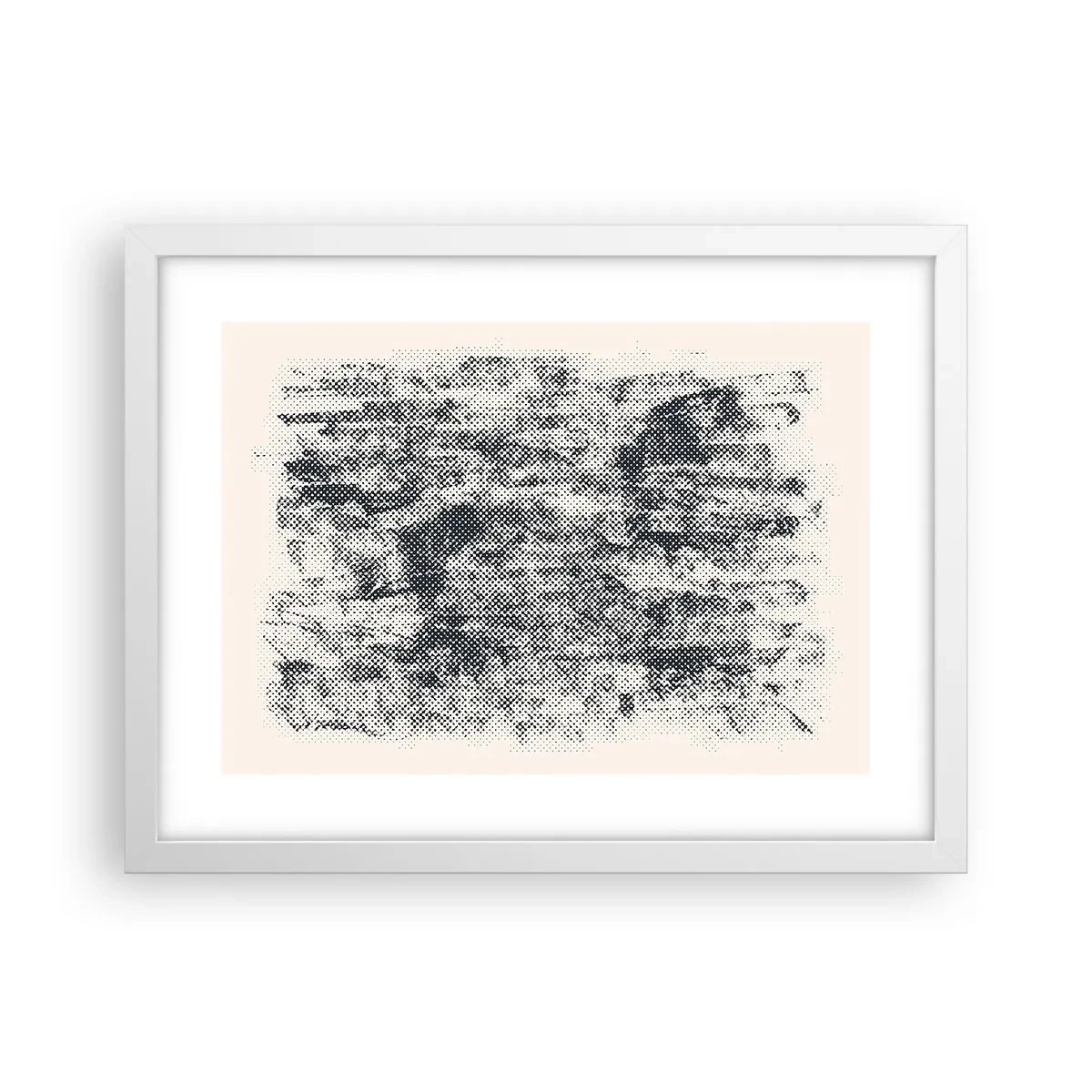 Poster in een witte lijst - Mistige compositie - 40x30 cm