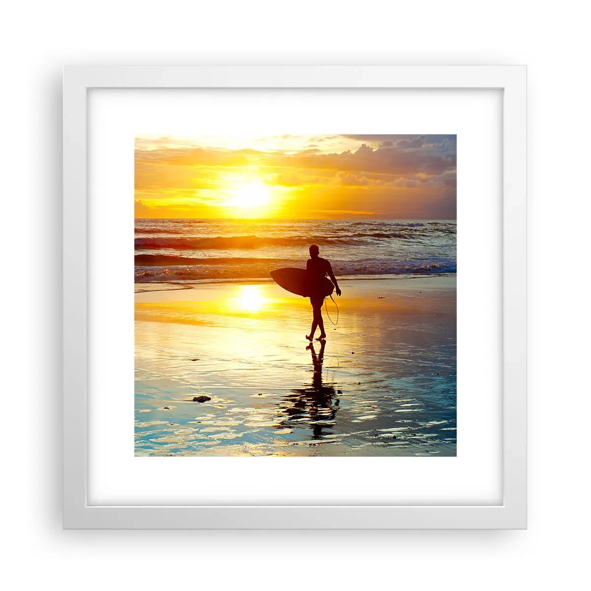 Poster in een witte lijst - De terugkeer van de krijger - 30x30 cm