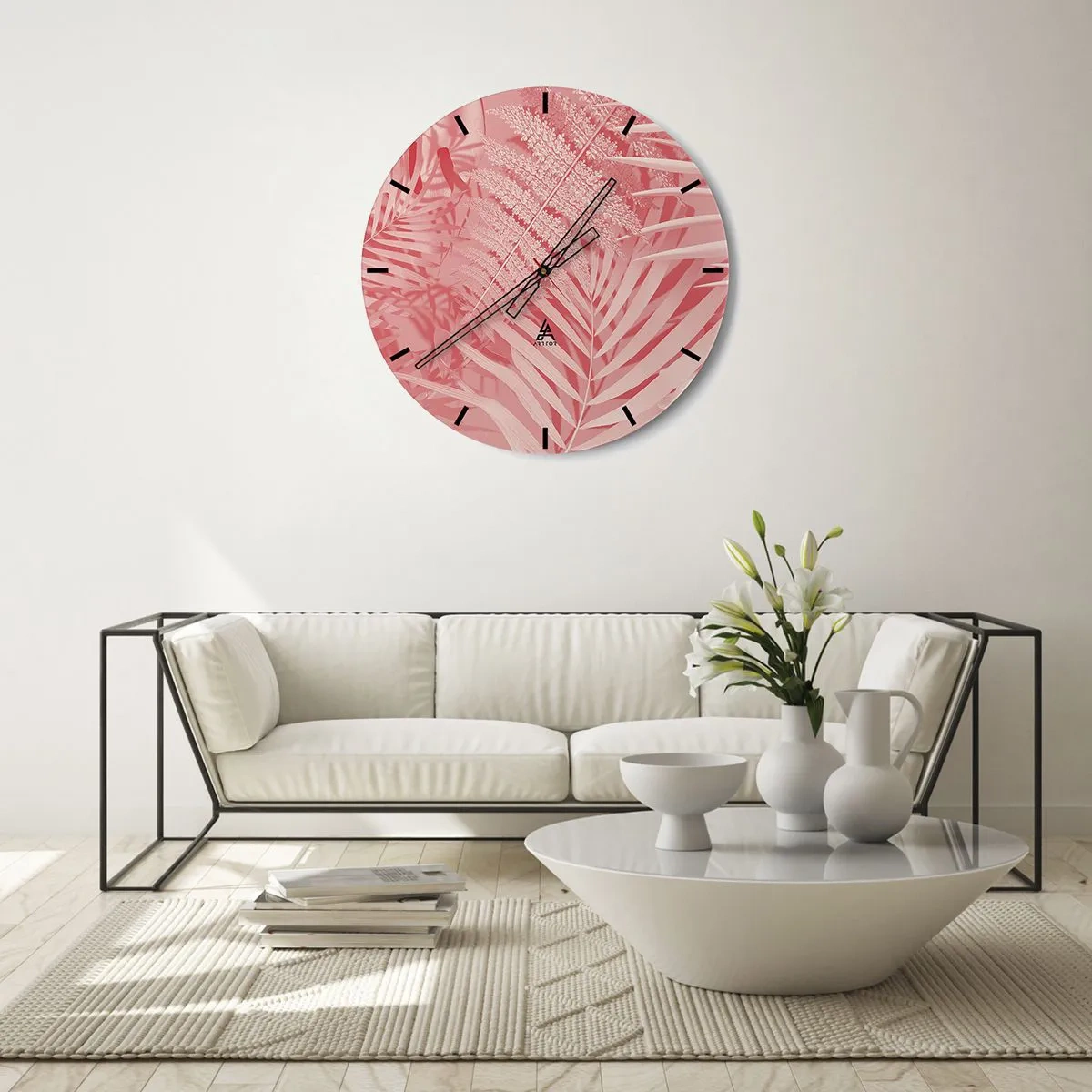 Wandklok - Klok - Roze concept - 40x40 cm