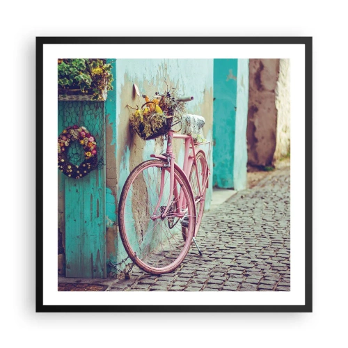 Poster in een zwarte lijst - Ben zo terug - 60x60 cm