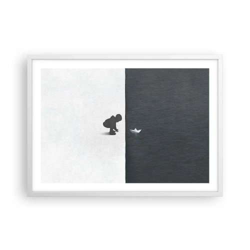 Poster in een witte lijst - Geweldige expeditie - 70x50 cm