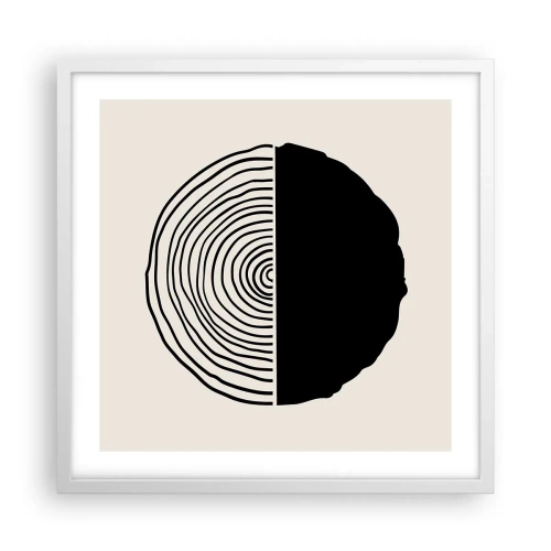 Poster in een witte lijst - Half om half - 50x50 cm