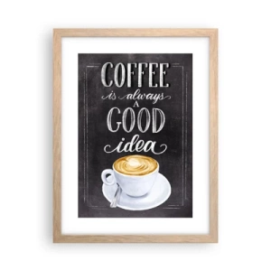Een poster in een licht eiken lijst - Of course! - 30x40 cm