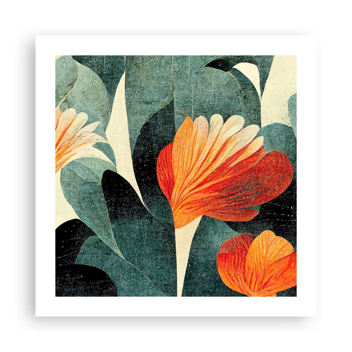 Poster - De hitte van de tropen en de koelte van het groen - 50x50 cm