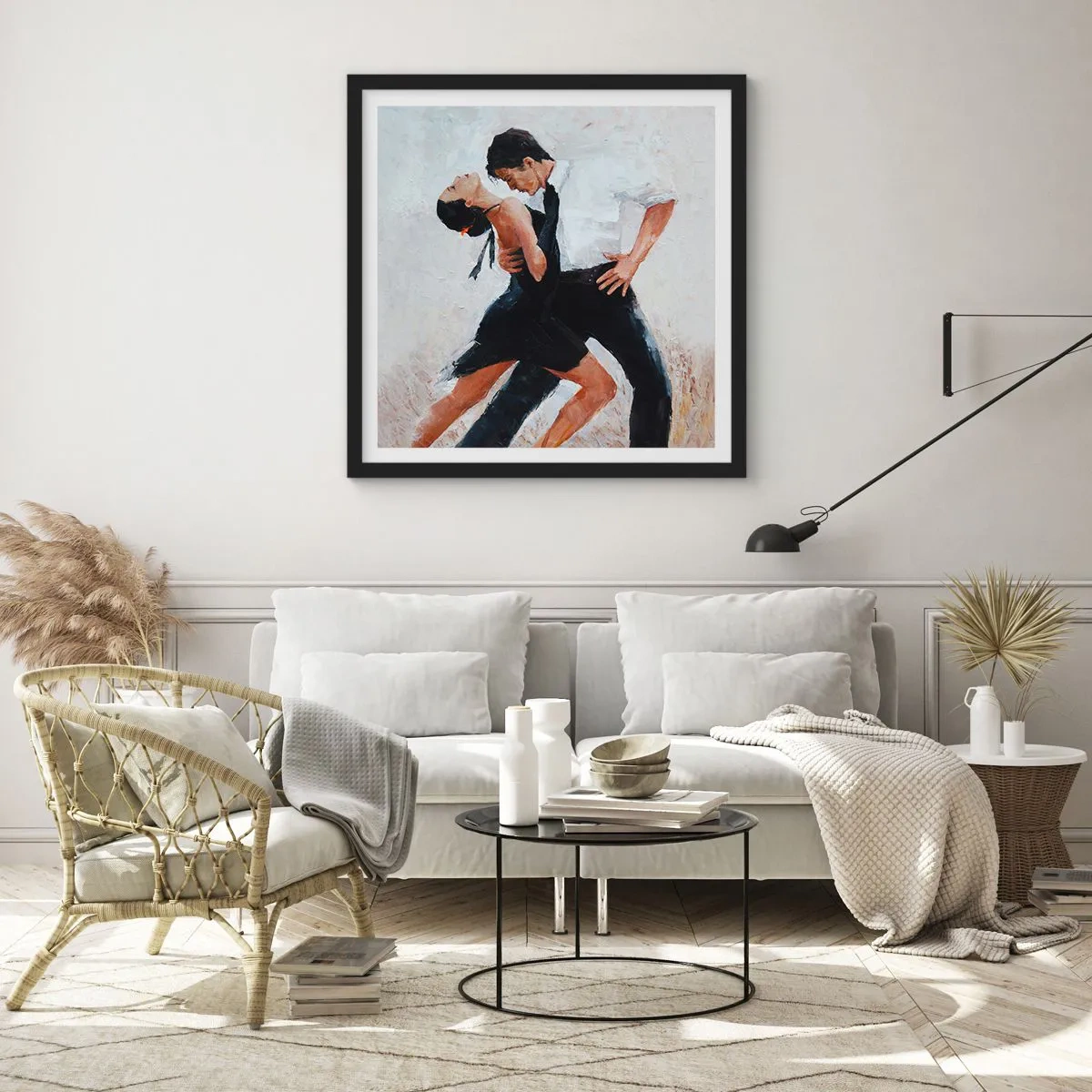 Poster in een zwarte lijst - Tango van mijn dromen - 60x60 cm