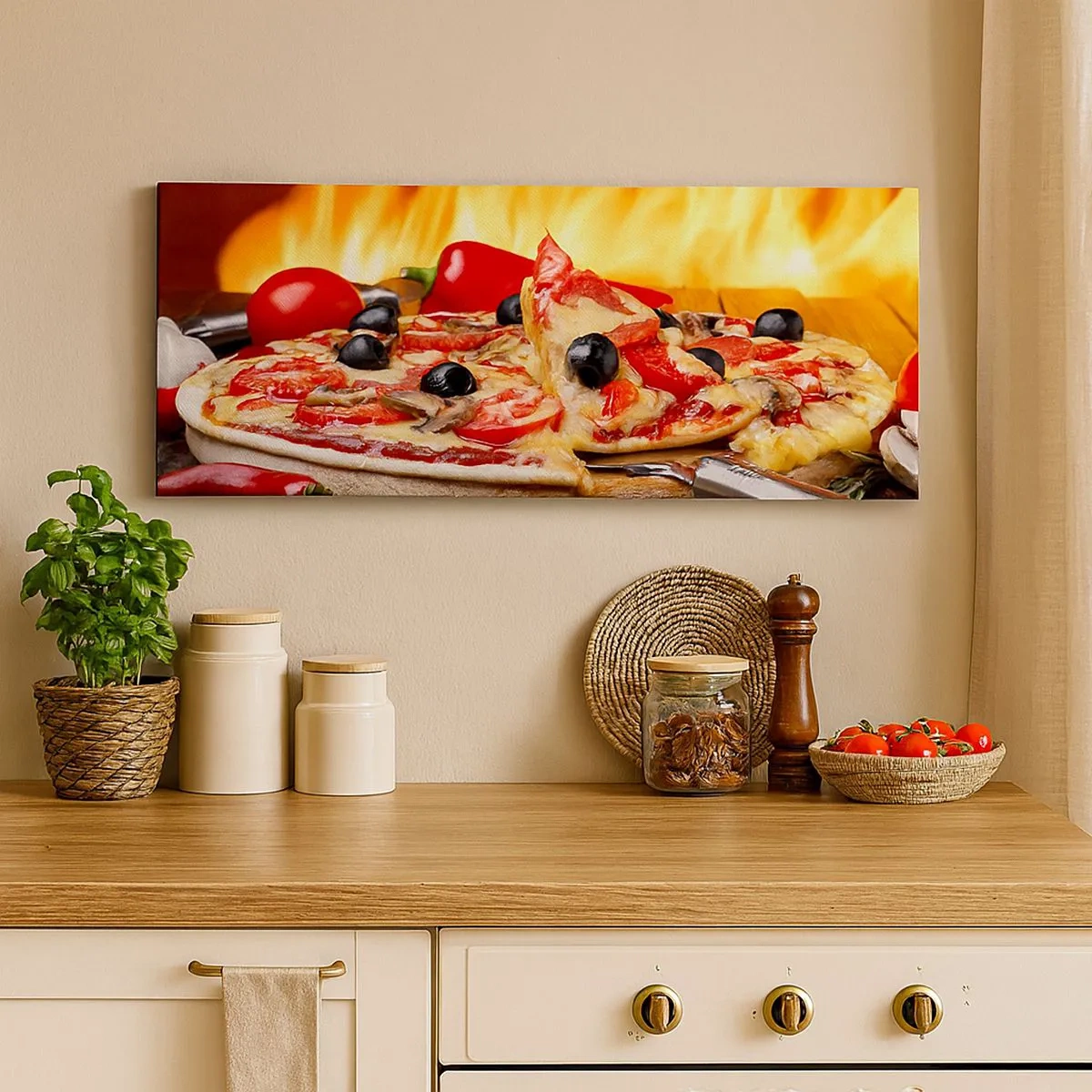Schilderen op canvas - From Italy with love - 100x40 cm