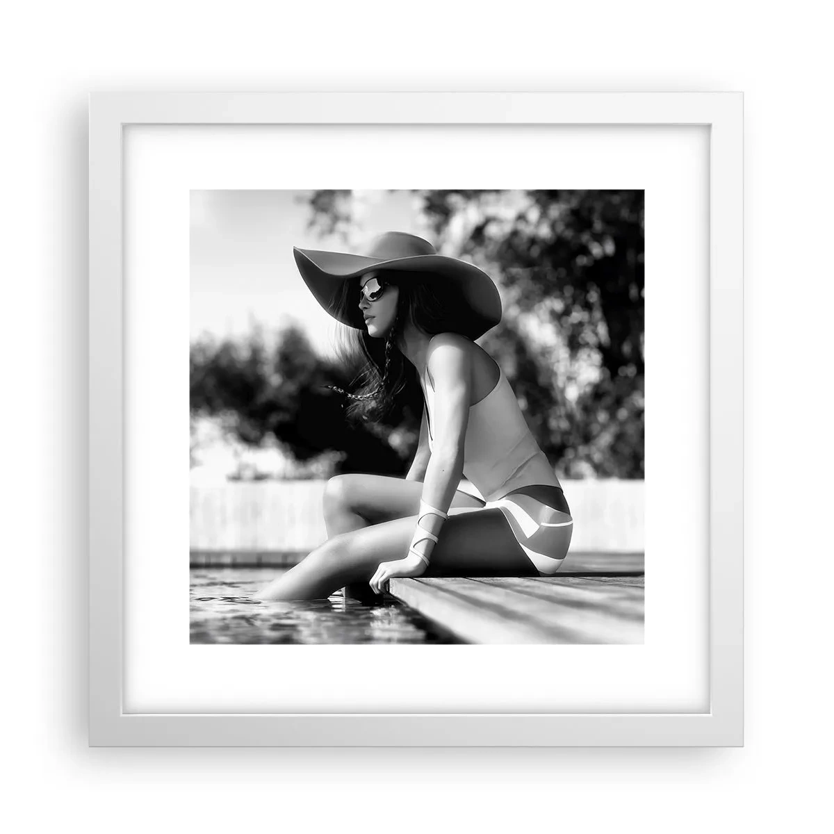 Poster in een witte lijst - Zomerdroom - 30x30 cm