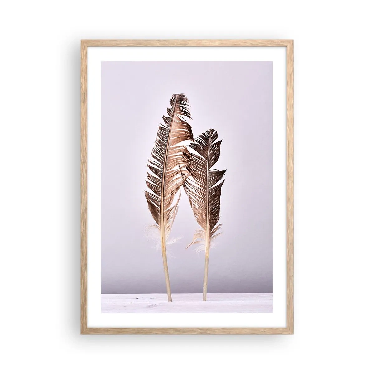 Een poster in een licht eiken lijst - Tegen het niets - 50x70 cm