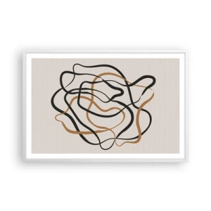 Poster in een witte lijst - Alles ging mis - 91x61 cm