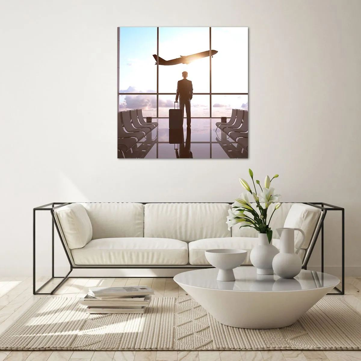 Schilderen op glas - Je hebt tijd, doe het rustig aan - 40x40 cm