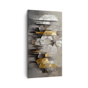 Schilderen op canvas - Compositie van ijs en licht - 45x80 cm