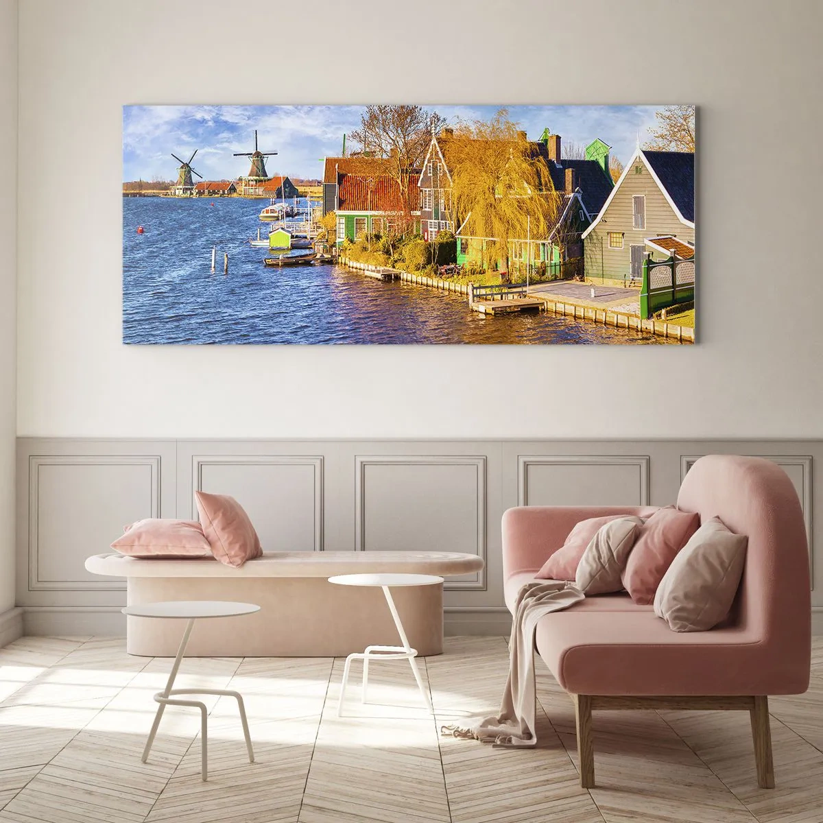 Schilderen op glas - Eeuwenlang geen verandering - 100x40 cm