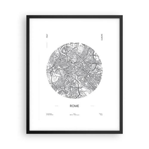 Poster in een zwarte lijst - Anatomie van Rome - 40x50 cm