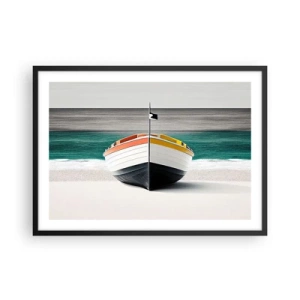 Poster in een zwarte lijst - Op zijn plaats - 70x50 cm