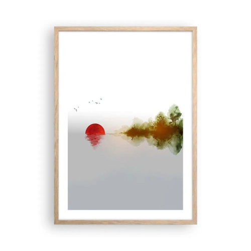 Een poster in een licht eiken lijst - Een belofte van vrede - 50x70 cm