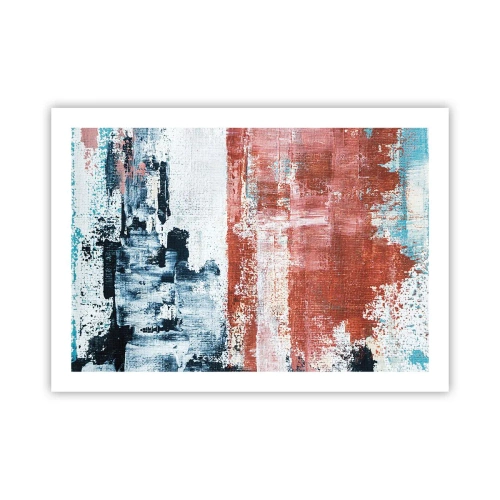 Poster - Fifty Fifty abstract - 70x50 cm