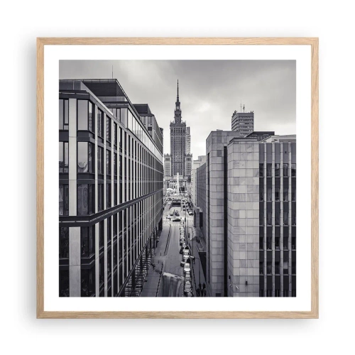 Een poster in een licht eiken lijst - Warschau vallei - 60x60 cm