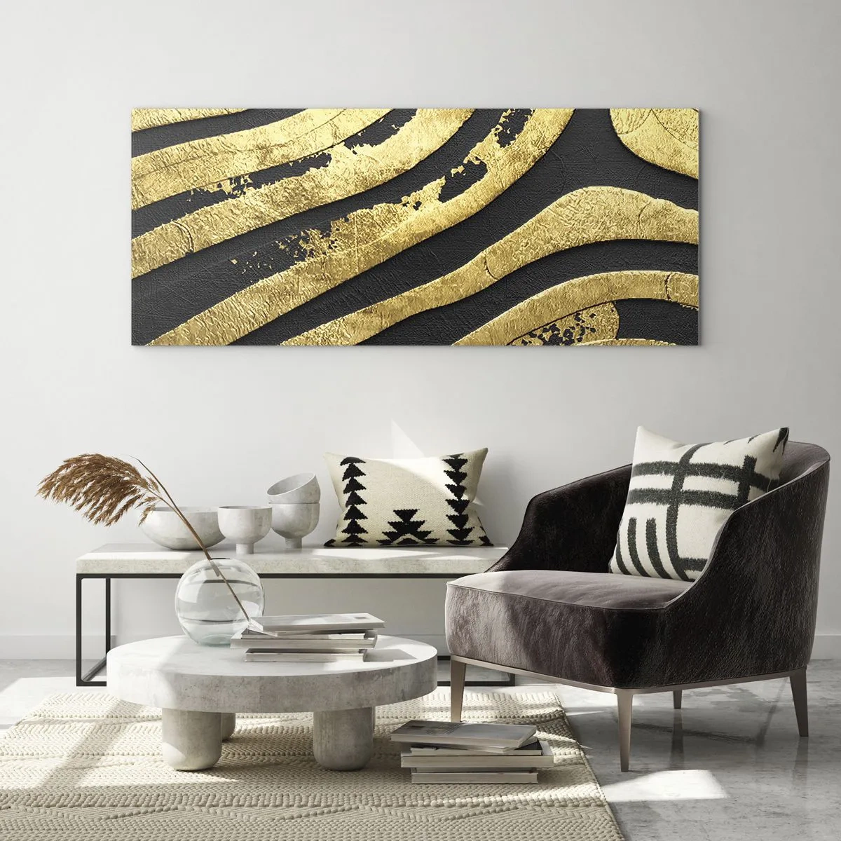 Schilderen op glas - Alles vloeit - 100x40 cm