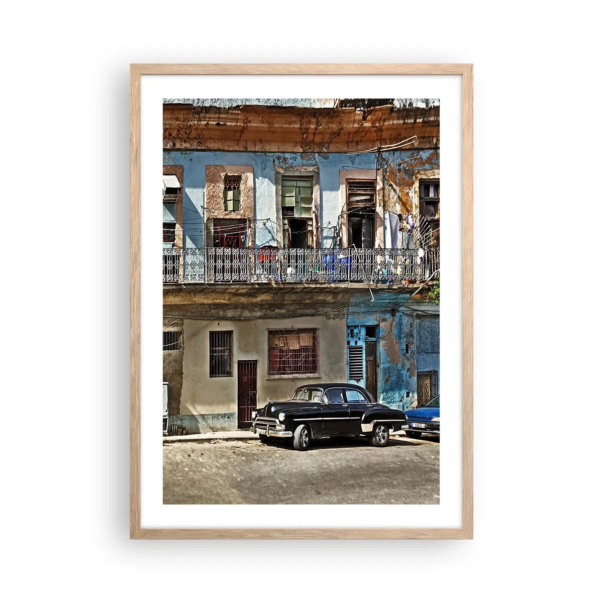 Een poster in een licht eiken lijst - Havana-vibes - 50x70 cm