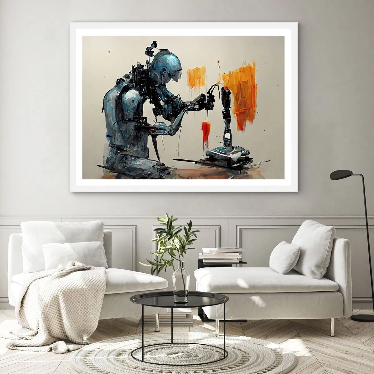 Poster in een witte lijst - Morgen al… - 70x50 cm