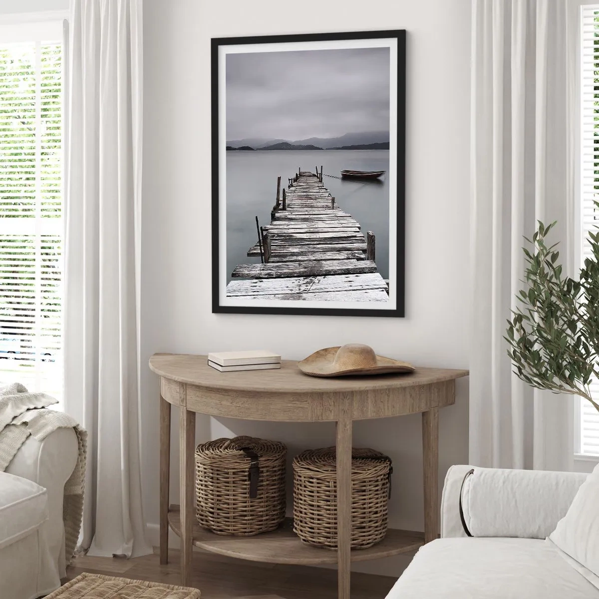 Poster in een zwarte lijst - Je kunt morgen gaan - 61x91 cm