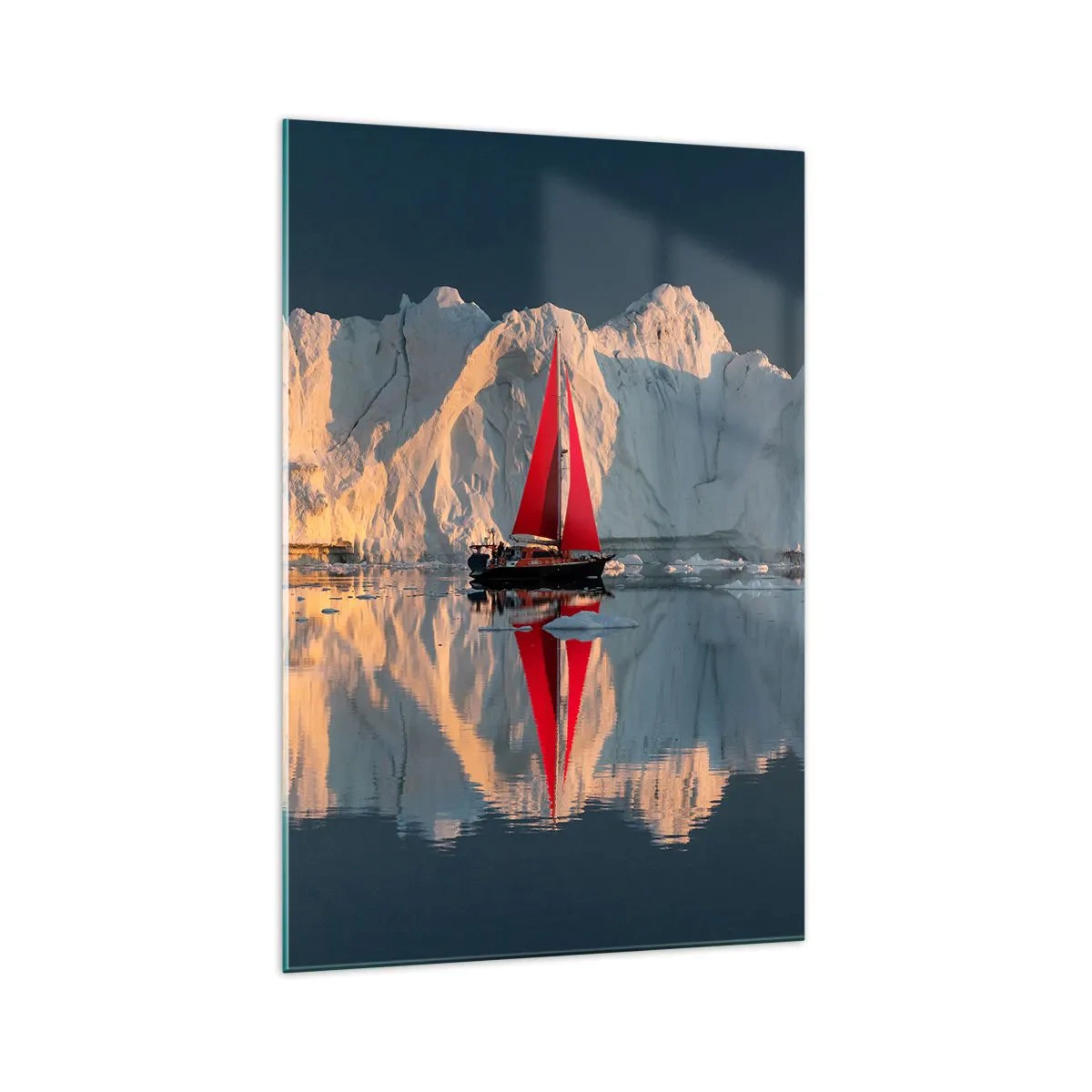 Schilderen op glas - Aan de rand van de wereld - 70x100 cm