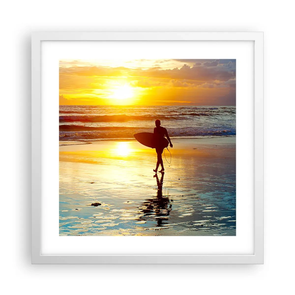 Poster in een witte lijst - De terugkeer van de krijger - 40x40 cm