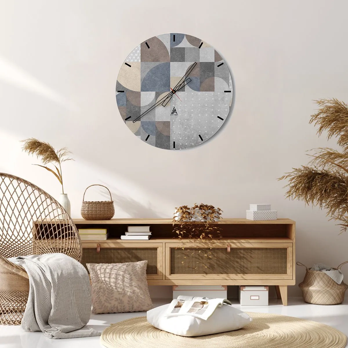 Wandklok - Klok - Keramische fantasie - 40x40 cm