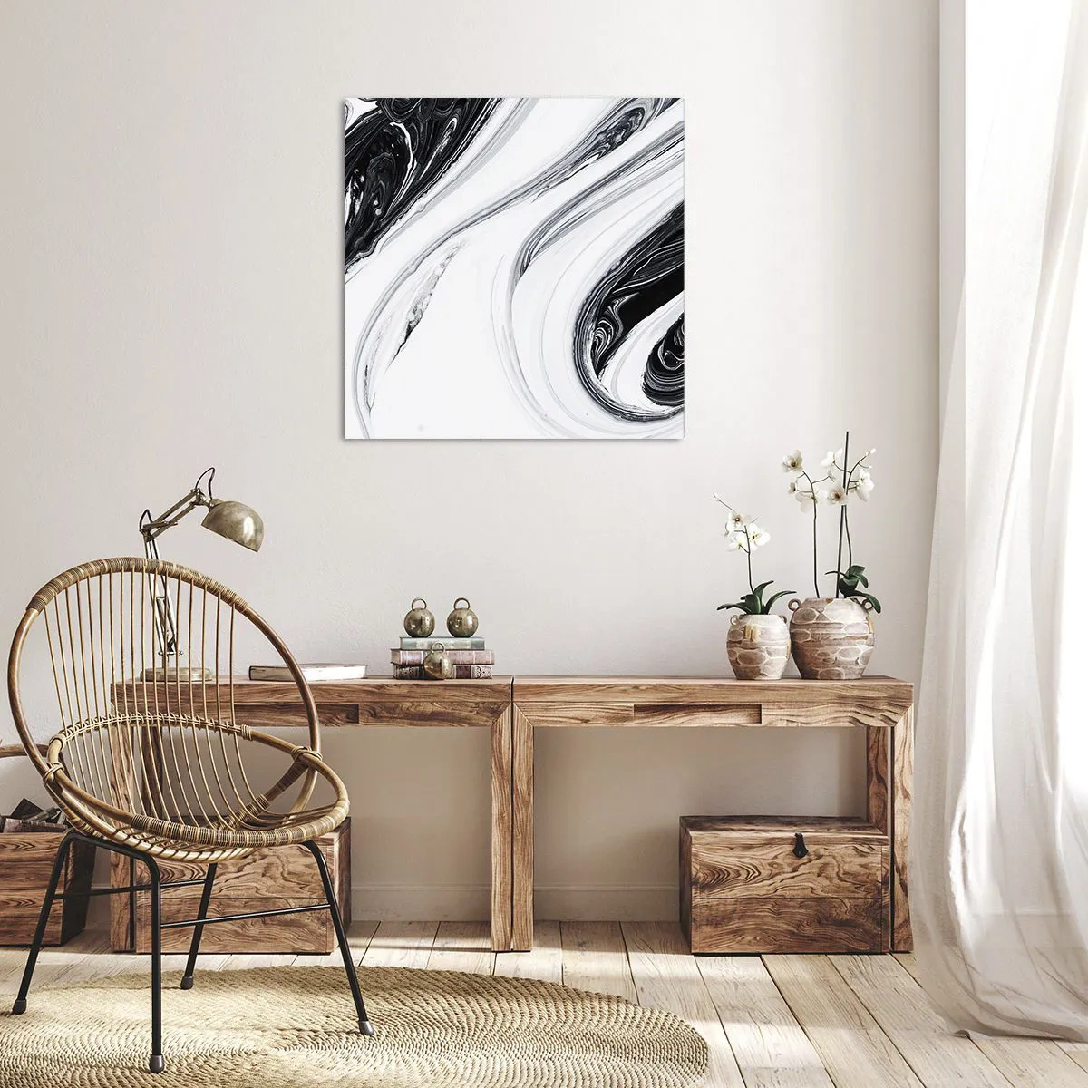 Schilderen op canvas - Een combinatie van tegenstellingen - 70x70 cm