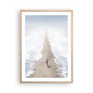 Een poster in een licht eiken lijst - Een gouden toekomst - 50x70 cm