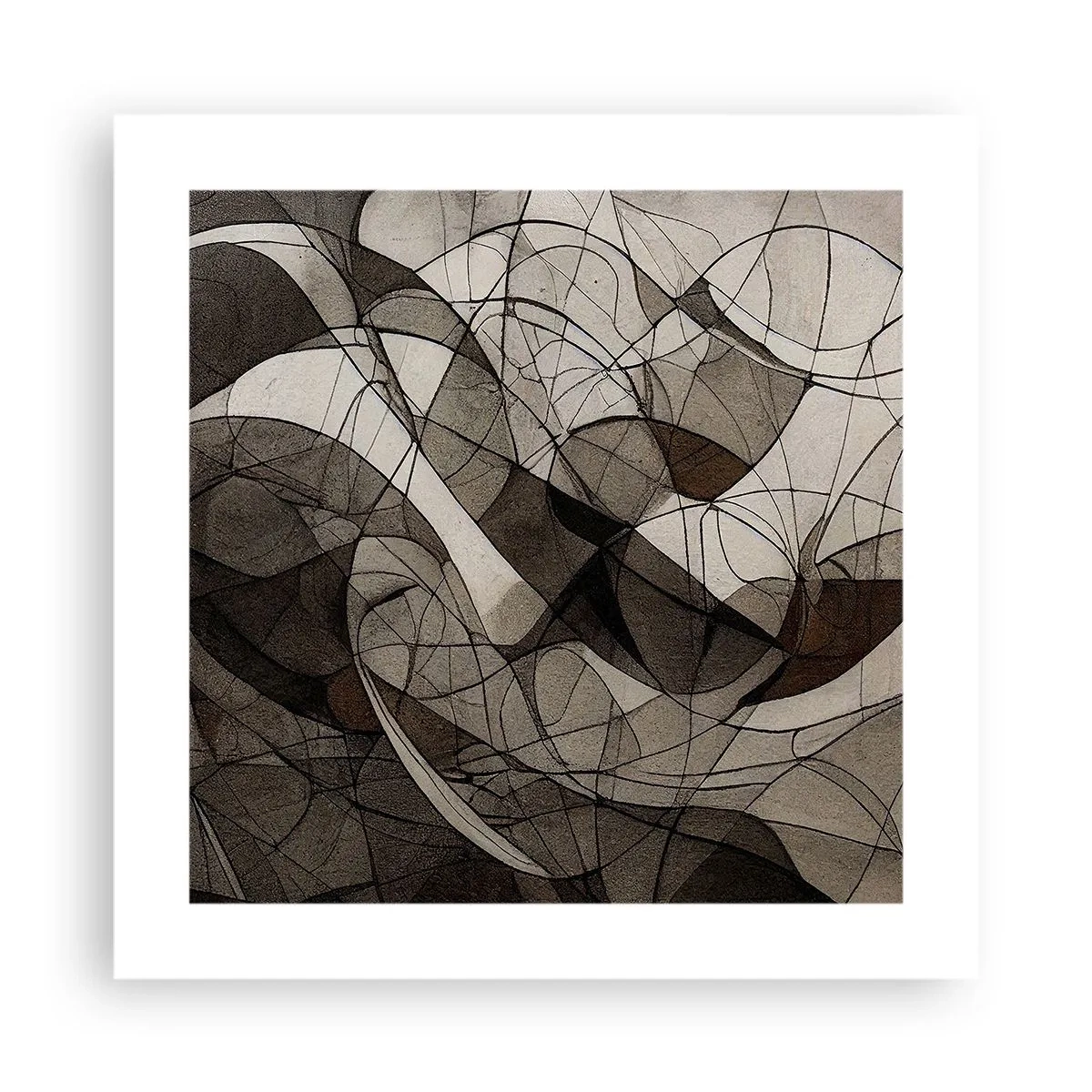 Poster - Circulatie van aardekleuren - 40x40 cm