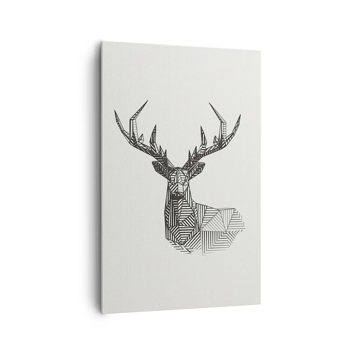 Schilderen op canvas - Een hert in kubistische stijl - 80x120 cm