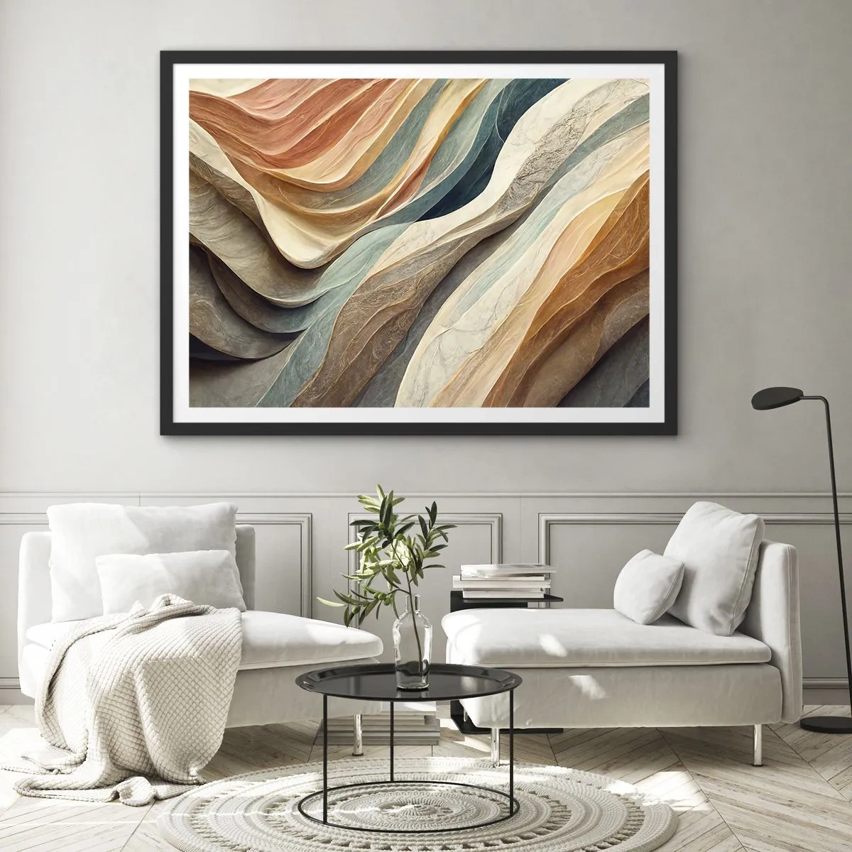 Poster in een zwarte lijst - Het moment vóór de verandering - 70x50 cm