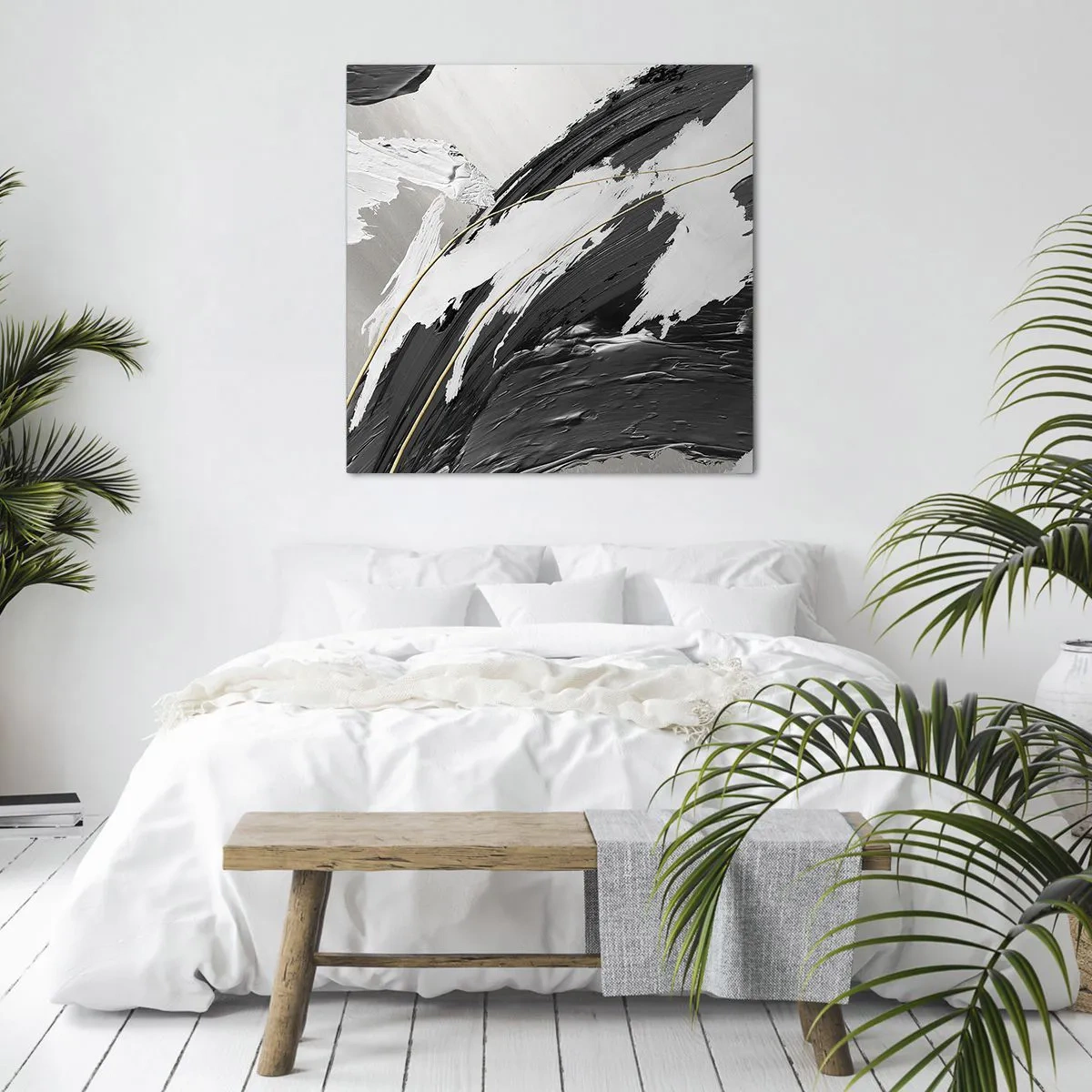 Schilderen op canvas - Abstractie op grote schaal - 50x50 cm