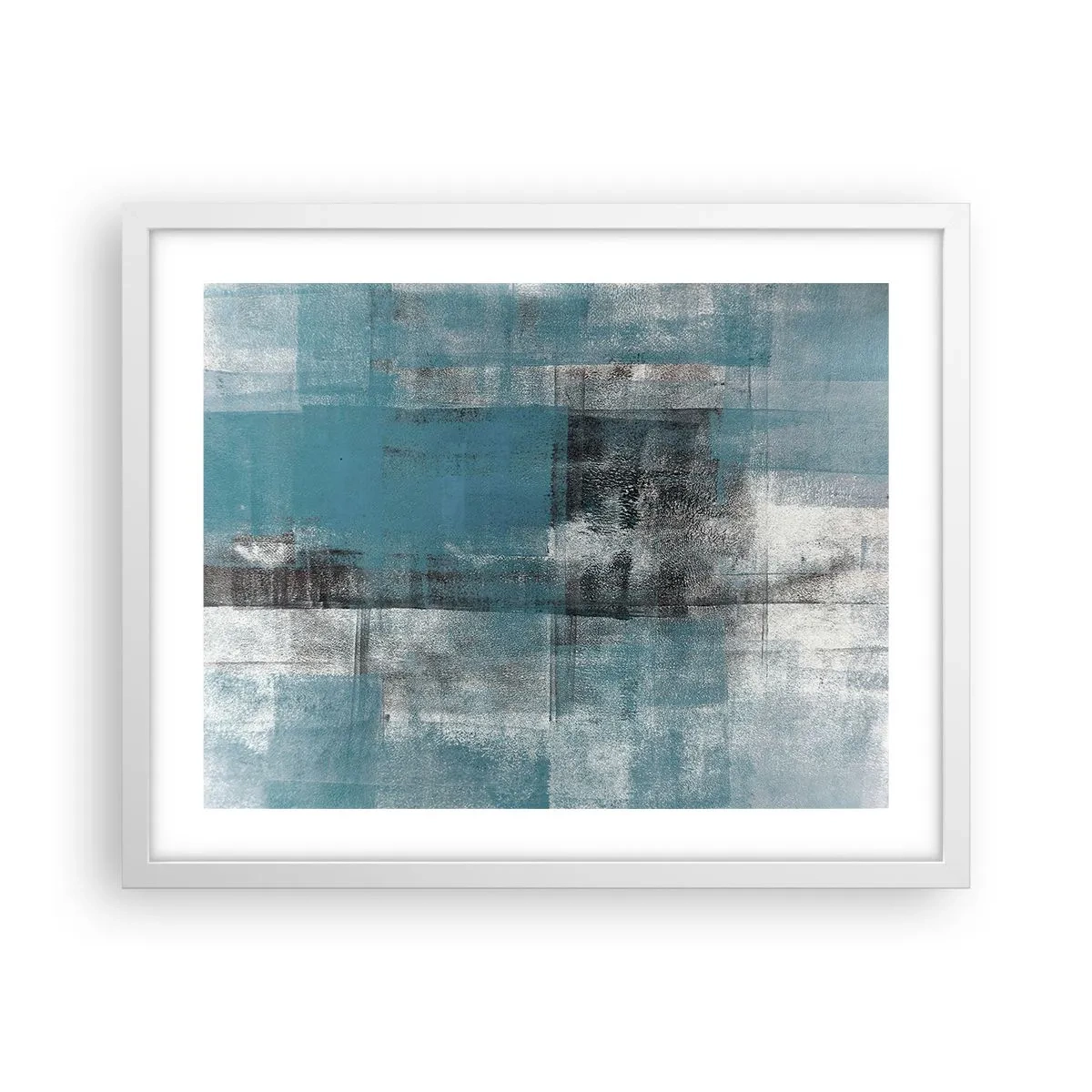 Poster in een witte lijst - Water en lucht - 50x40 cm
