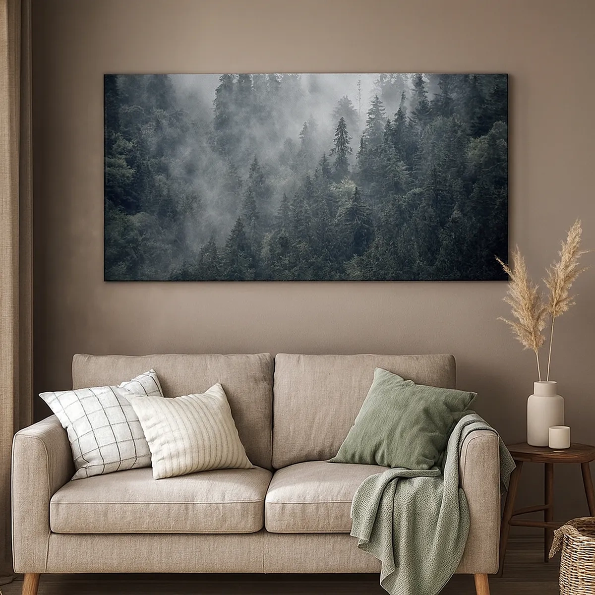 Schilderen op canvas - Bos dageraad - 30x30 cm