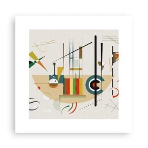 Poster - En de wereld lacht - 30x30 cm