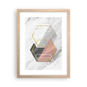 Een poster in een licht eiken lijst - Keten samenstelling - 30x40 cm