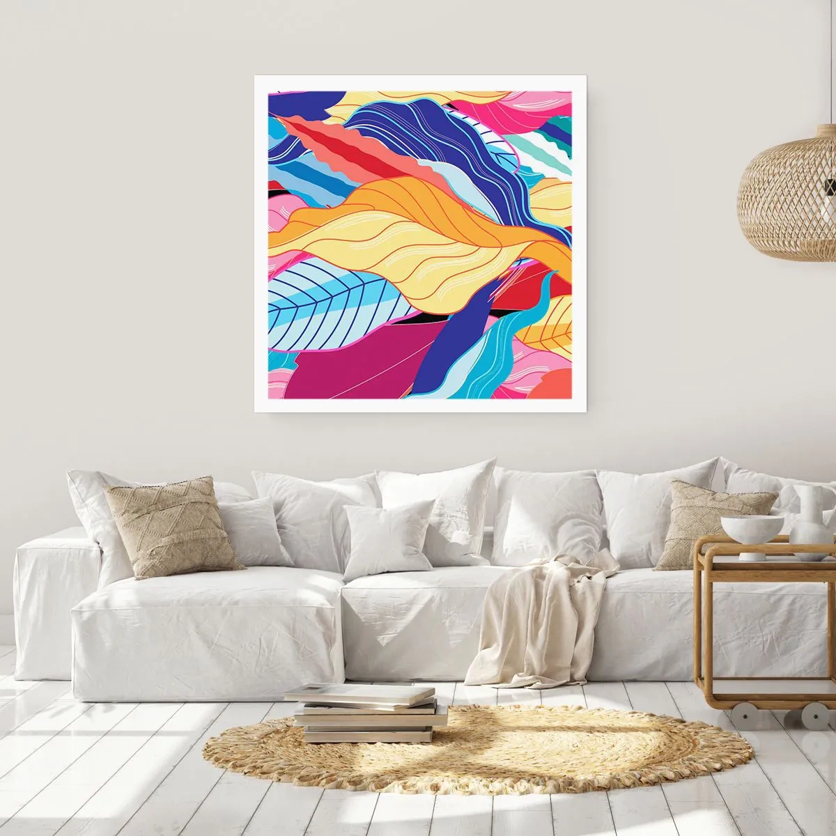 Poster - Een kleurrijke puinhoop - 50x50 cm