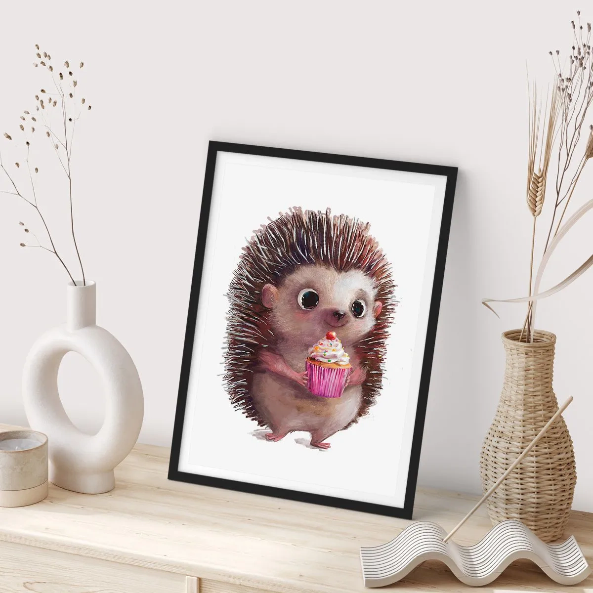 Poster in een zwarte lijst - De vakantie is elke dag - 40x50 cm