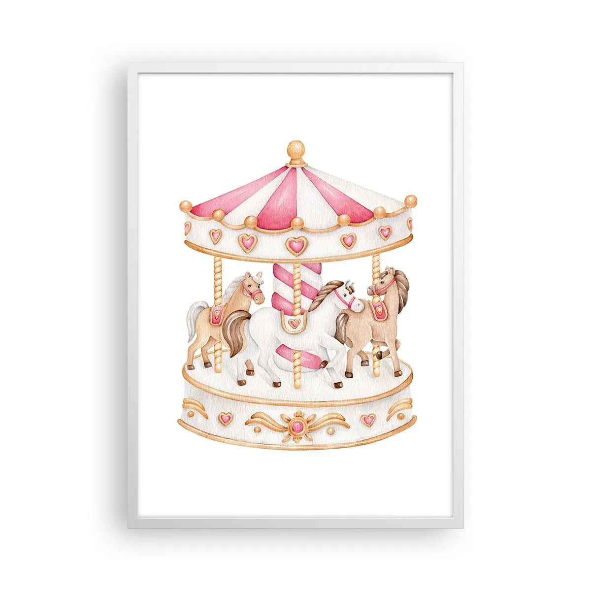 Poster in een witte lijst - De zoete kinderwereld - 50x70 cm