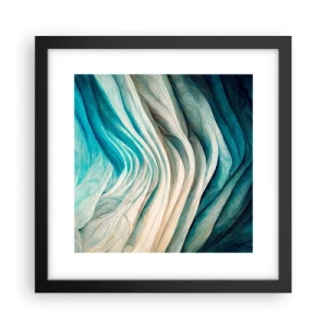 Poster in een zwarte lijst - Blauwe onverzadigbaarheid - 30x30 cm